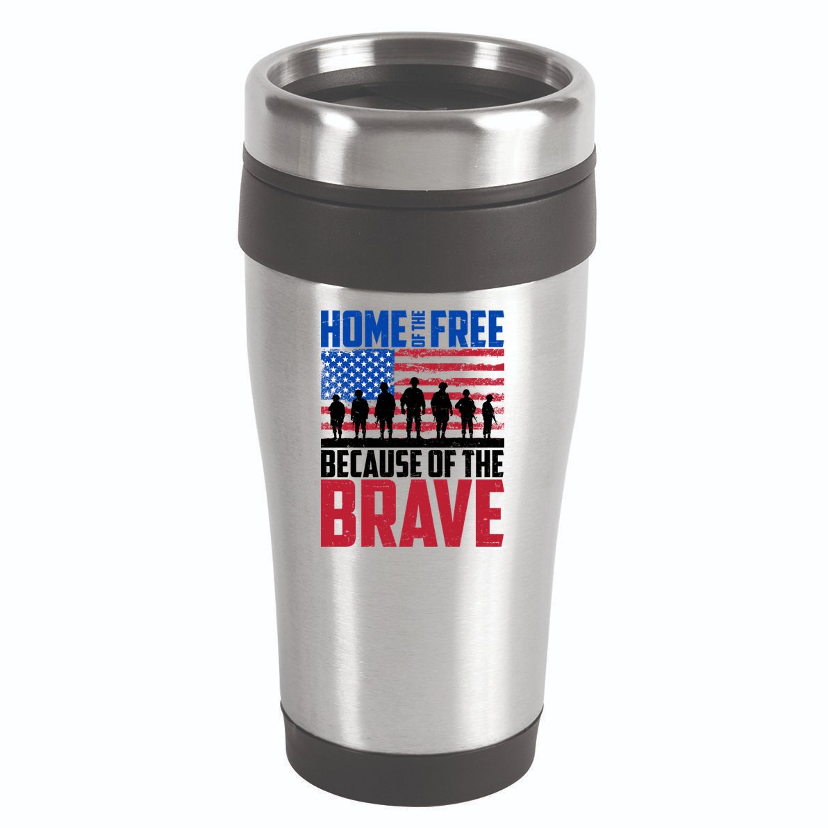 Home Of The Free Because Of The Brave Memorial Day 16oz Travel Tumbler