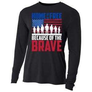 Home Of The Free Because Of The Brave Memorial Day Cooling Performance Long Sleeve Crew