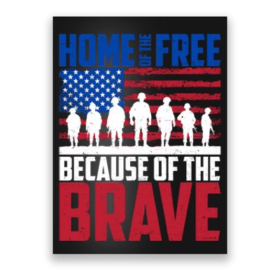 Home Of The Free Because Of The Brave Memorial Day Poster