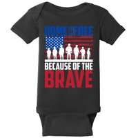 Home Of The Free Because Of The Brave Memorial Day Baby Bodysuit