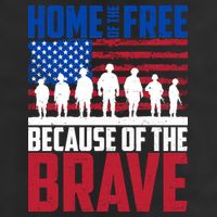 Home Of The Free Because Of The Brave Memorial Day Golf Towel