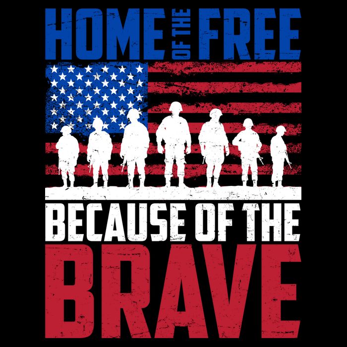 Home Of The Free Because Of The Brave Memorial Day Women's V-Neck T-Shirt