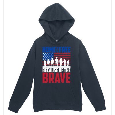 Home Of The Free Because Of The Brave Memorial Day Urban Pullover Hoodie