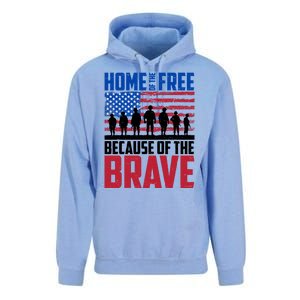 Home Of The Free Because Of The Brave Memorial Day Unisex Surf Hoodie