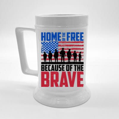 Home Of The Free Because Of The Brave Memorial Day Beer Stein