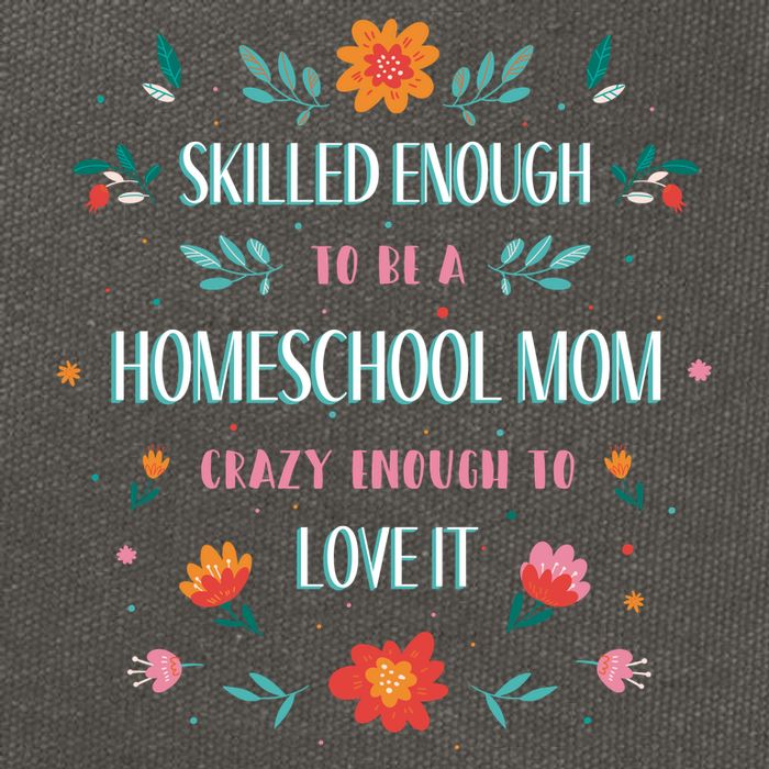 Home School Mom Cotton Canvas Backpack