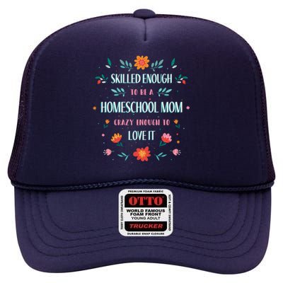 Home School Mom High Crown Mesh Back Trucker Hat