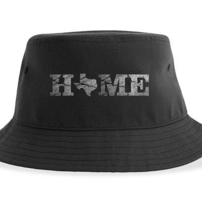 Home Texas State Map Stone Logo Sustainable Bucket Hat