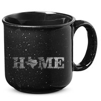 Home Texas State Map Stone Logo 15oz Campfire Ceramic Mug