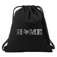 Home Texas State Map Stone Logo Drawstring Bag