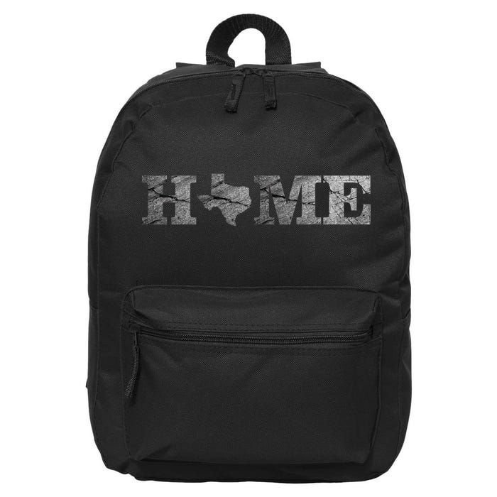 Home Texas State Map Stone Logo 16 in Basic Backpack