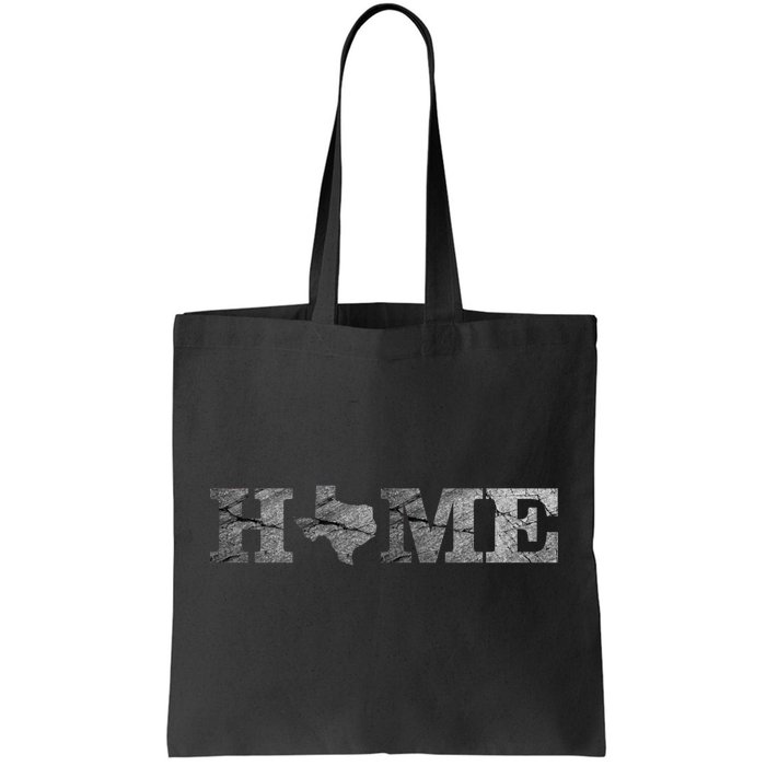 Home Texas State Map Stone Logo Tote Bag