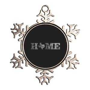 Home Texas State Map Stone Logo Metallic Star Ornament