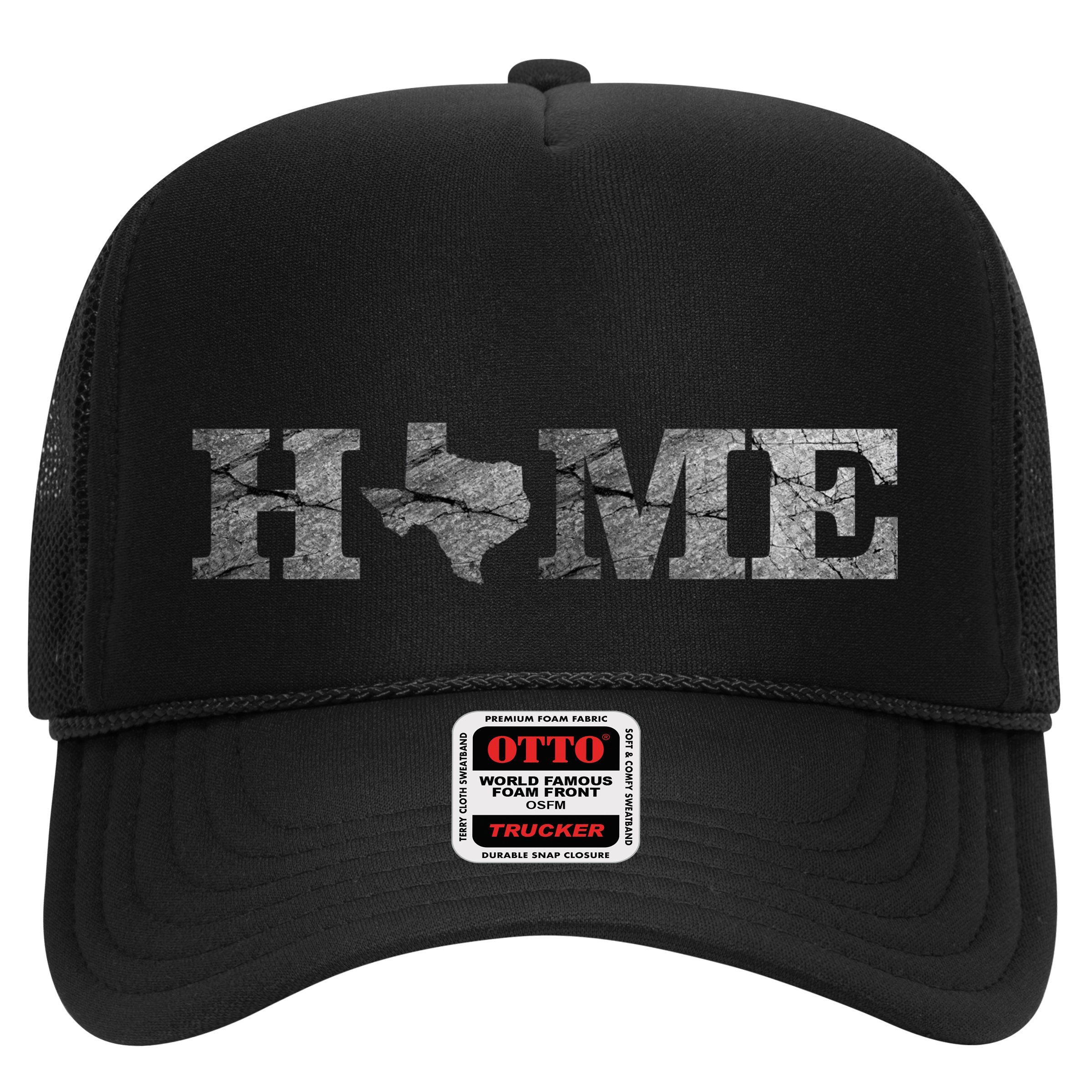 Home Texas State Map Stone Logo Hat
