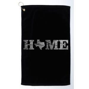 Home Texas State Map Stone Logo Platinum Collection Golf Towel