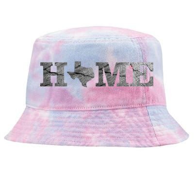 Home Texas State Map Stone Logo Tie-Dyed Bucket Hat