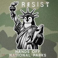Hands Off National Parks Penguin Resist Protest ALT US Legacy Tie Dye Trucker Hat
