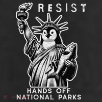 Hands Off National Parks Penguin Resist Protest ALT US Cool Comfort Performance Bucket Hat