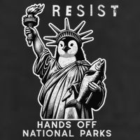 Hands Off National Parks Penguin Resist Protest ALT US Adult Drive Performance Visor