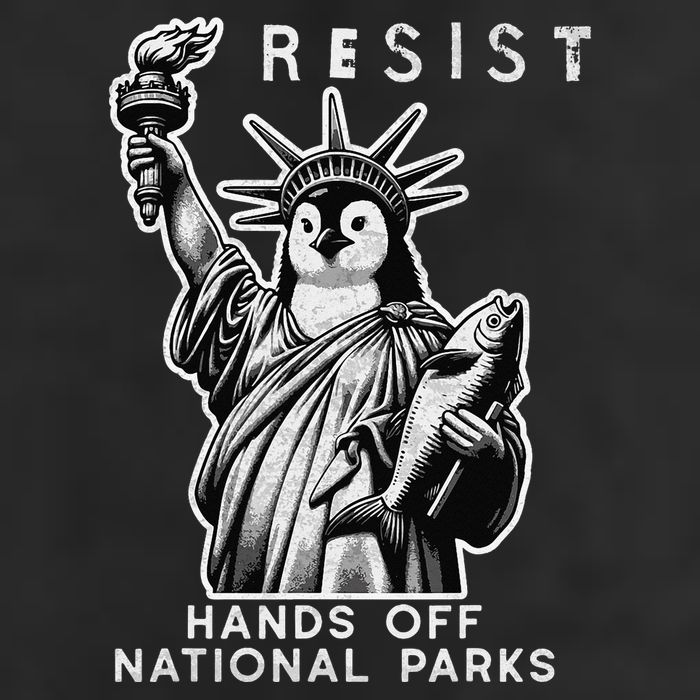 Hands Off National Parks Penguin Resist Protest ALT US Adult Drive Performance Visor