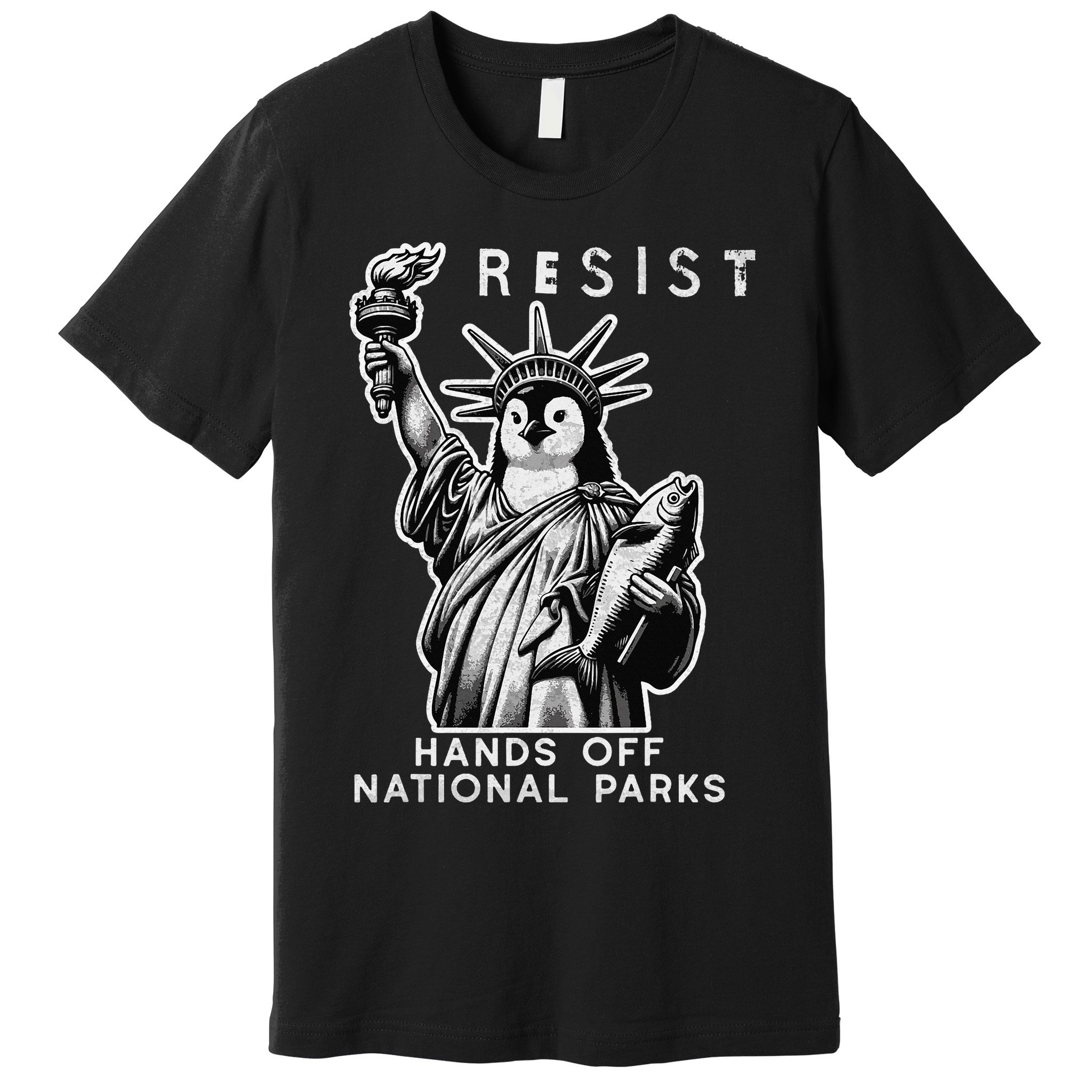 Hands Off National Parks Penguin Resist Protest ALT US Premium T-Shirt