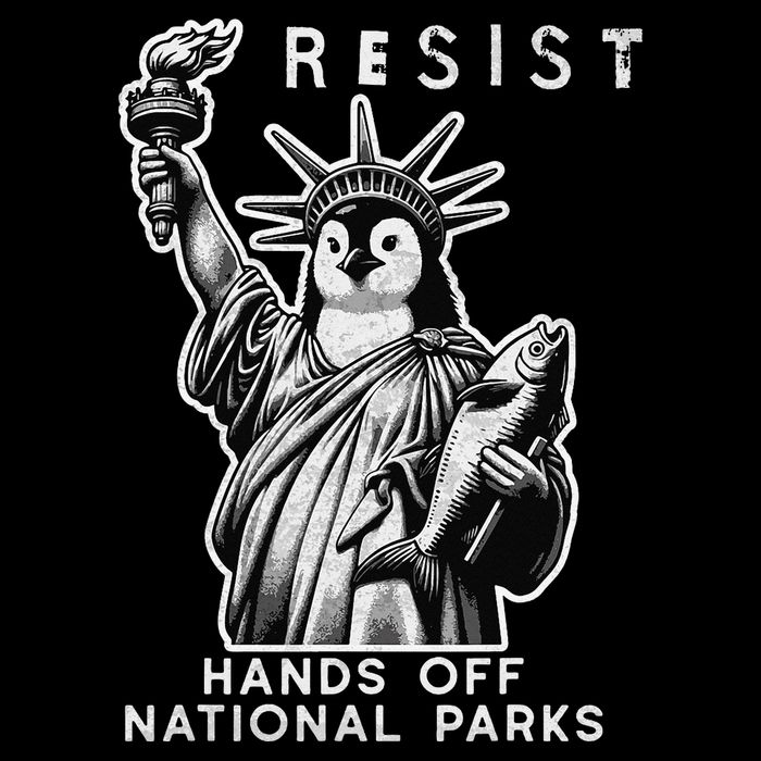 Hands Off National Parks Penguin Resist Protest ALT US Visor