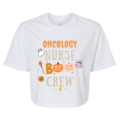 Halloween Oncology Nurse Boo Crew Cute Gift Bella+Canvas Jersey Crop Tee