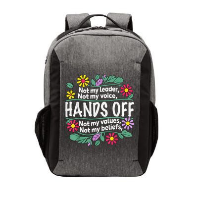 Hands Off Not My Voice Not My Values Feminist Protest Vector Backpack