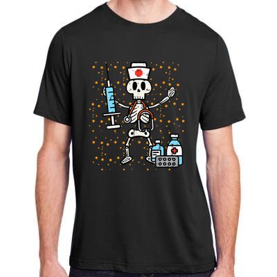 Halloween Orthopedic Nurse Skeleton Scrub Top Costume Adult ChromaSoft Performance T-Shirt