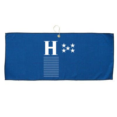 Honduras Soccer Jersey Large Microfiber Waffle Golf Towel