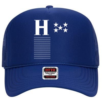 Honduras Soccer Jersey High Crown Mesh Back Trucker Hat