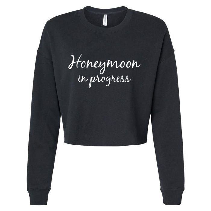 Honeymoon In Progress Cropped Pullover Crew