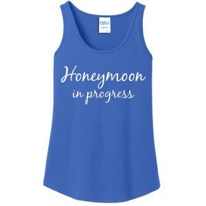 Honeymoon In Progress Ladies Essential Tank