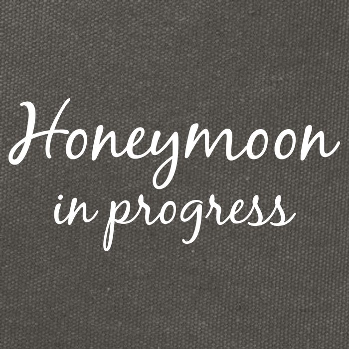 Honeymoon In Progress Cotton Canvas Backpack