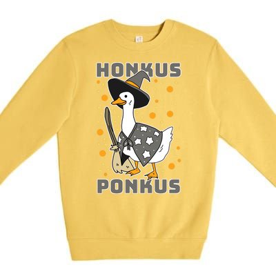 Honkus Ponkus Funny Duck Halloween Premium Crewneck Sweatshirt