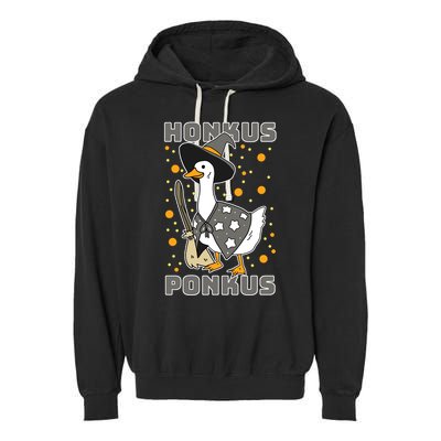 Honkus Ponkus Funny Duck Halloween Garment-Dyed Fleece Hoodie