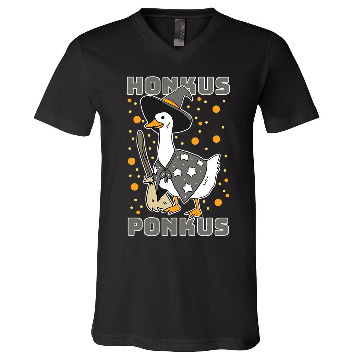 Honkus Ponkus Funny Duck Halloween V-Neck T-Shirt