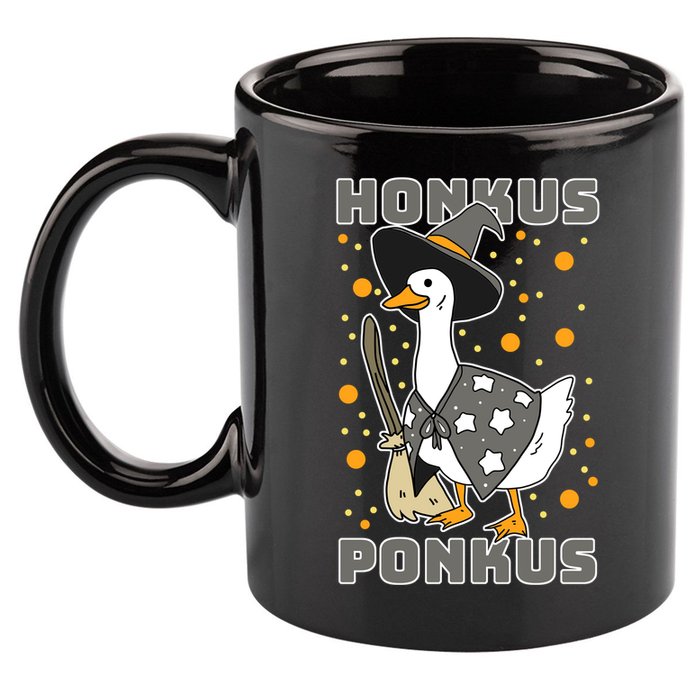 Honkus Ponkus Funny Duck Halloween 11oz C Handle Ceramic Mug