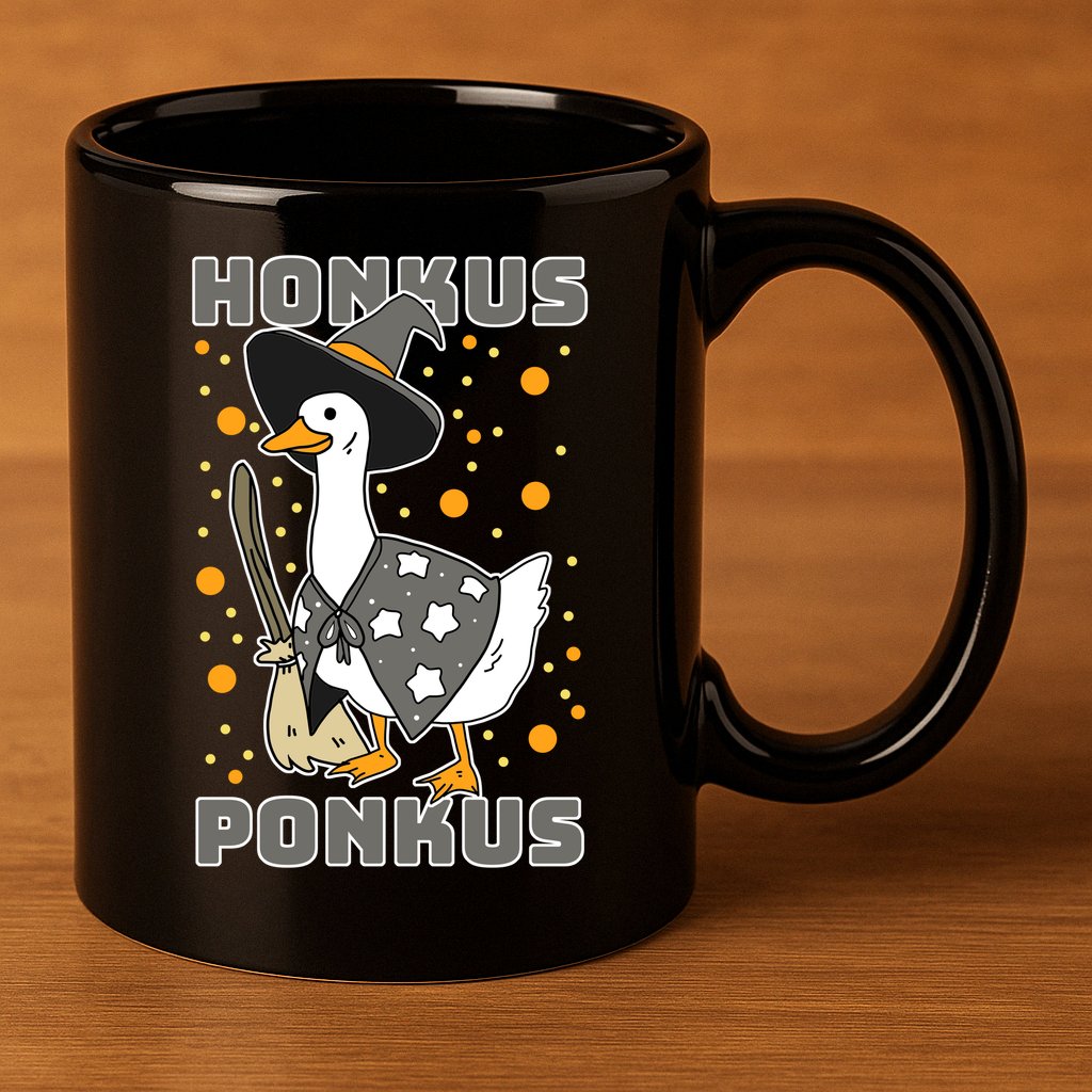 Honkus Ponkus Funny Duck Halloween 11oz C Handle Ceramic Mug