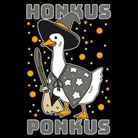 Honkus Ponkus Funny Duck Halloween Poster