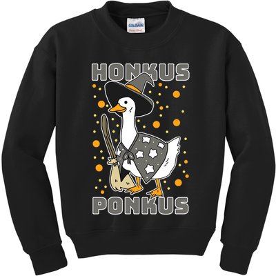 Honkus Ponkus Funny Duck Halloween Kids Sweatshirt