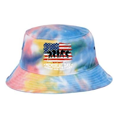 Honor Our Military  Memorial Day Tie Dye Newport Bucket Hat