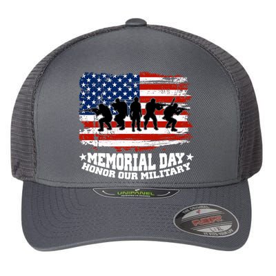 Honor Our Military  Memorial Day Flexfit Unipanel Trucker Cap