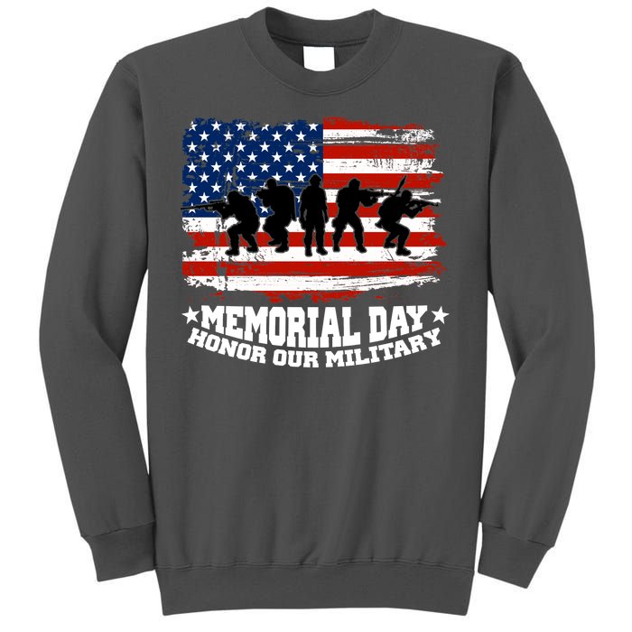 Honor Our Military  Memorial Day Tall Sweatshirt