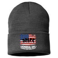 Honor Our Military  Memorial Day Sustainable Knit Beanie