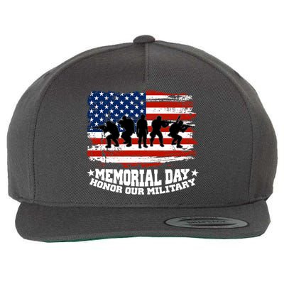 Honor Our Military  Memorial Day Wool Snapback Cap