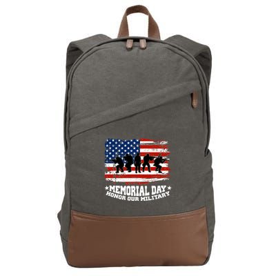 Honor Our Military  Memorial Day Cotton Canvas Backpack