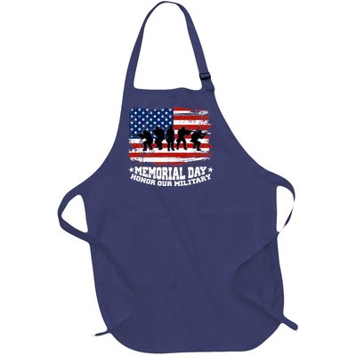 Honor Our Military  Memorial Day Full-Length Apron With Pockets