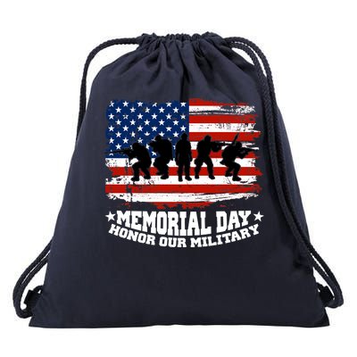 Honor Our Military  Memorial Day Drawstring Bag