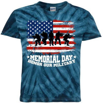 Honor Our Military  Memorial Day Kids Tie-Dye T-Shirt